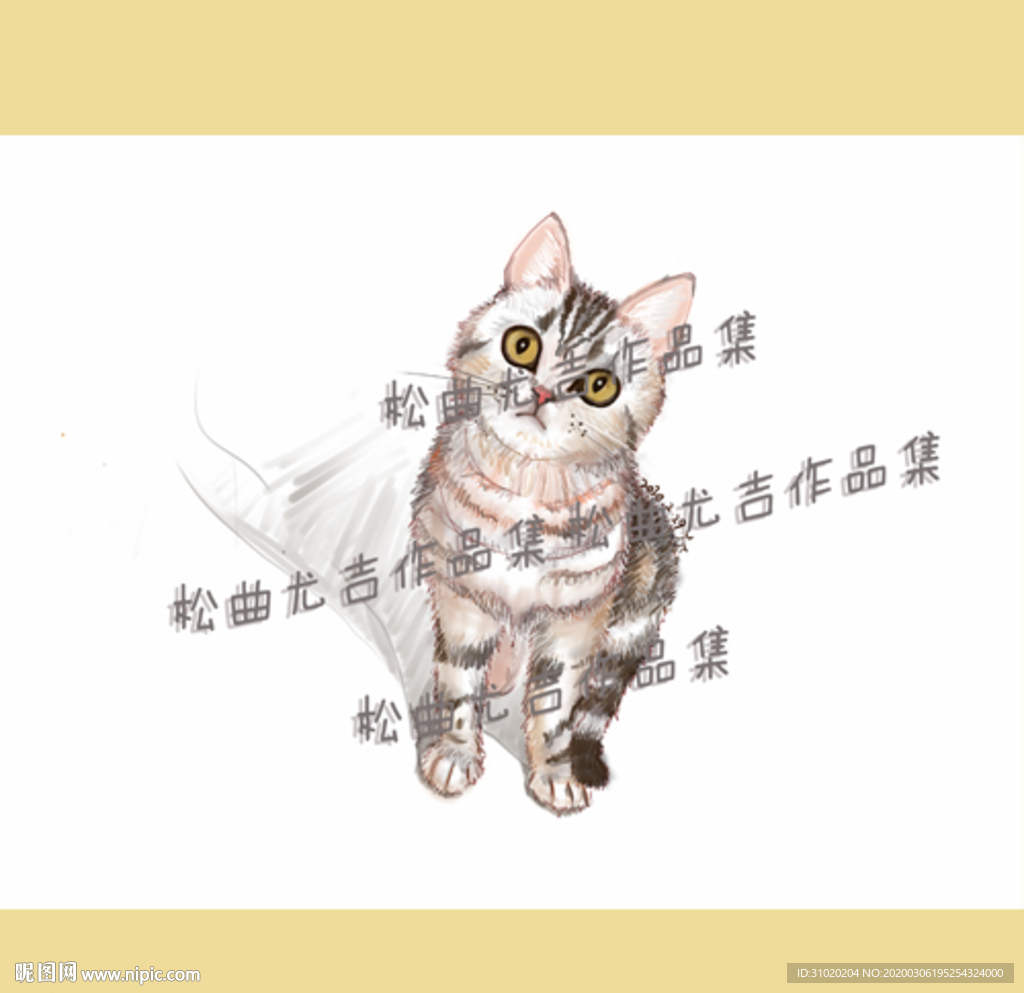 手绘萌猫