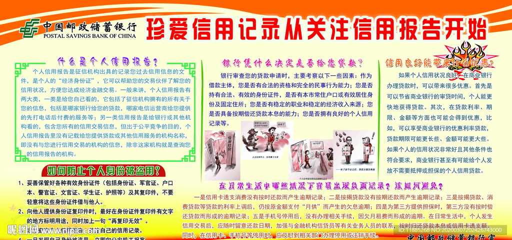 征信 银行 金融 板报 展板