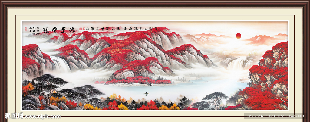 鸿运当头国画