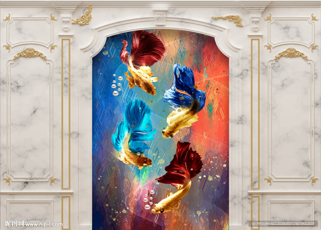 欧式集成墙板背景墙