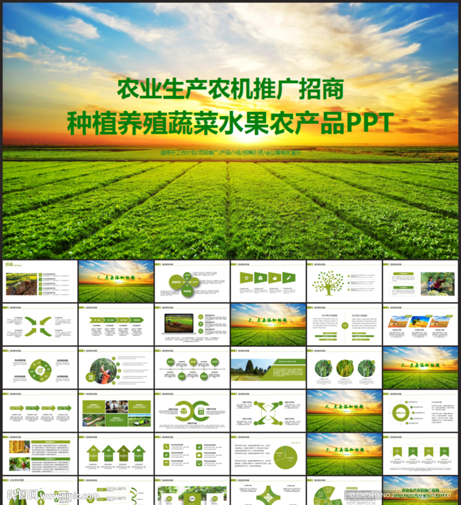 春耕生产绿色农田生态农业PPT