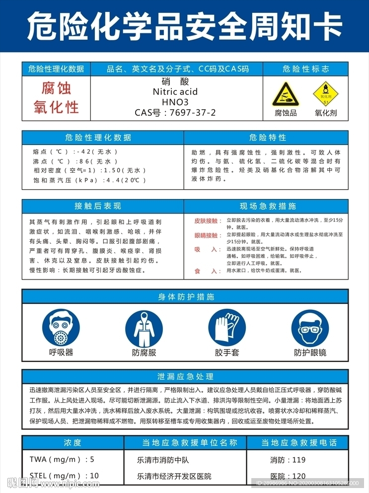 安全周知卡