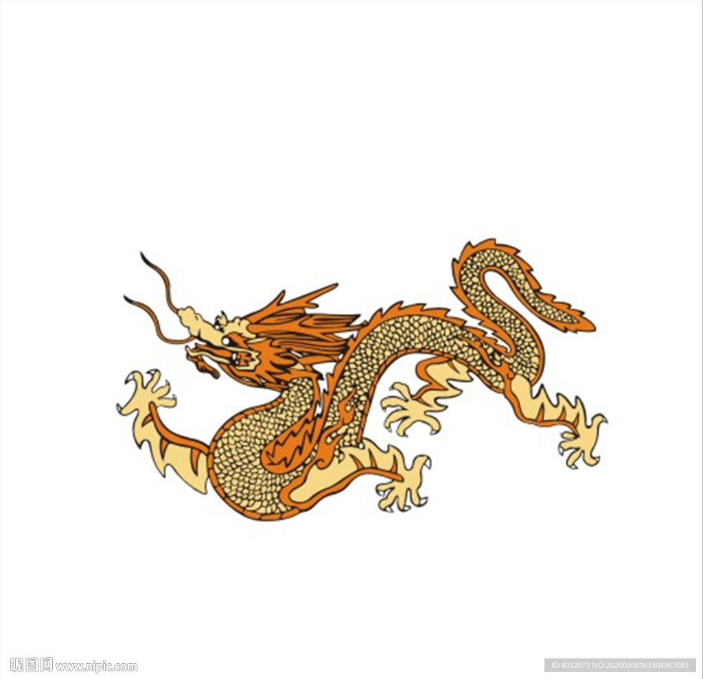 黄龙五指金龙CDR矢量图