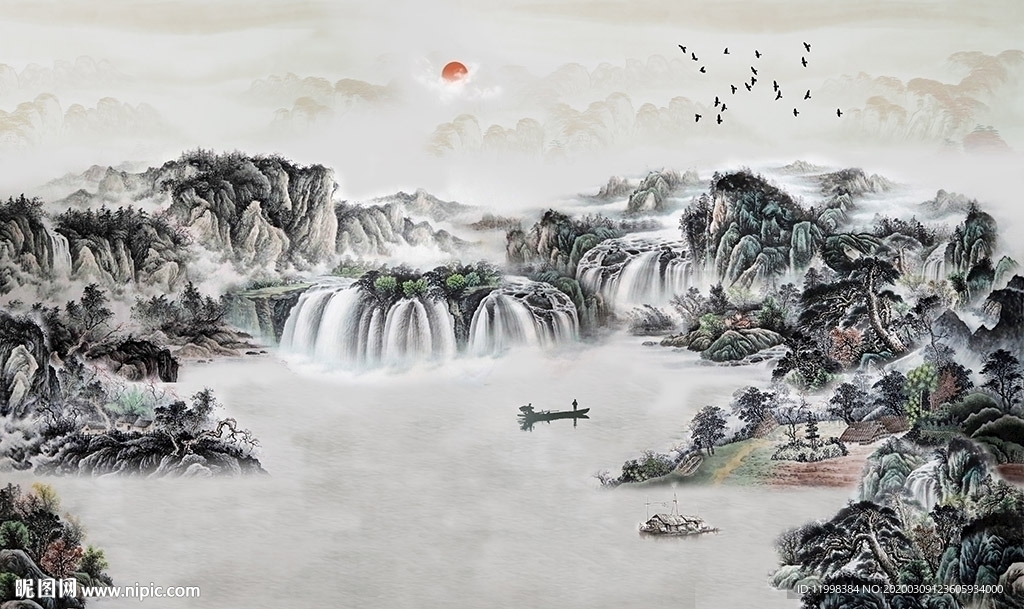 新中式山水画