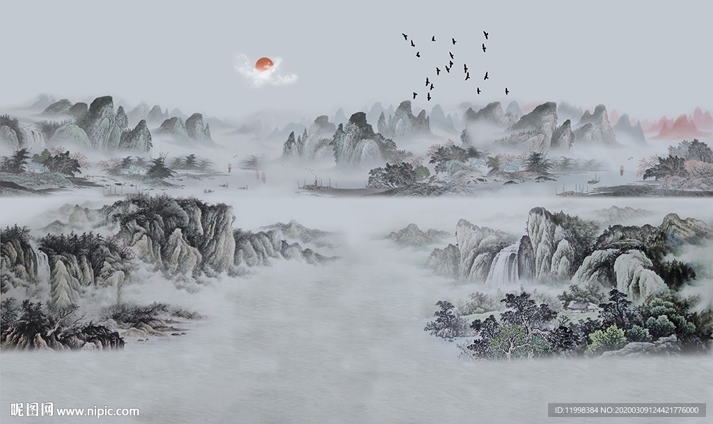 中式山水画