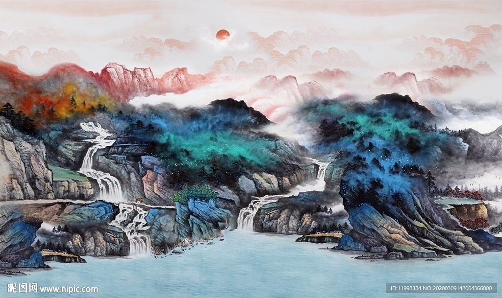 新中式抽象山水