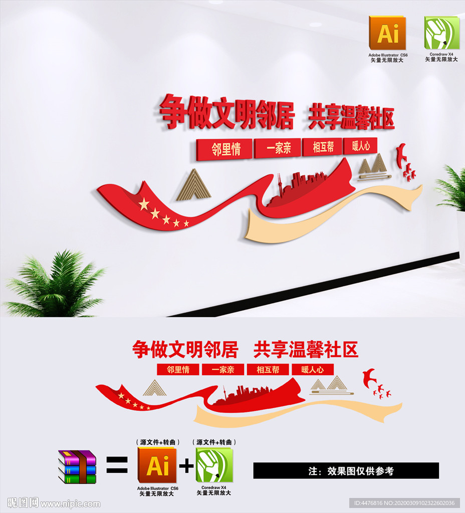 文明社区文化墙