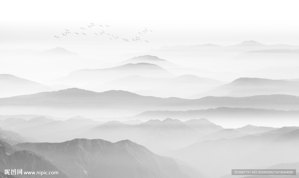 山水水墨画