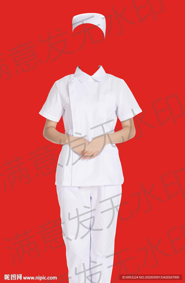 女护士半身全身证件照形象照模板