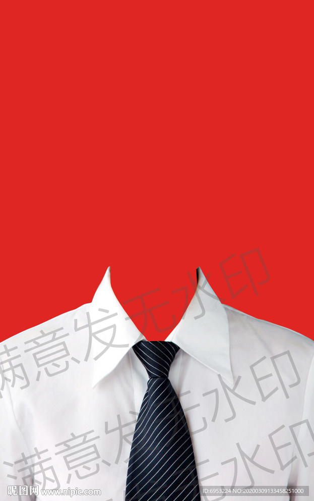 女生白衬衫证件照模板
