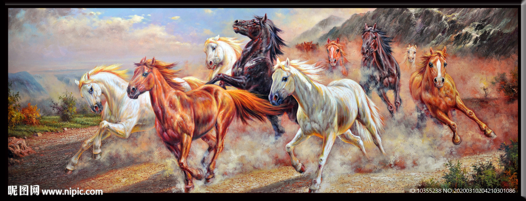 马到功成 八骏图