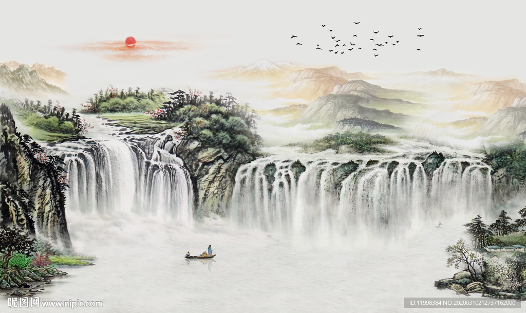 旺财风水画