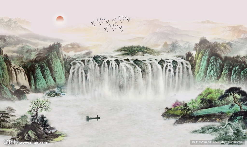 水墨山水装饰画