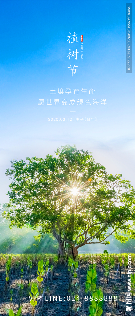 植树节海报