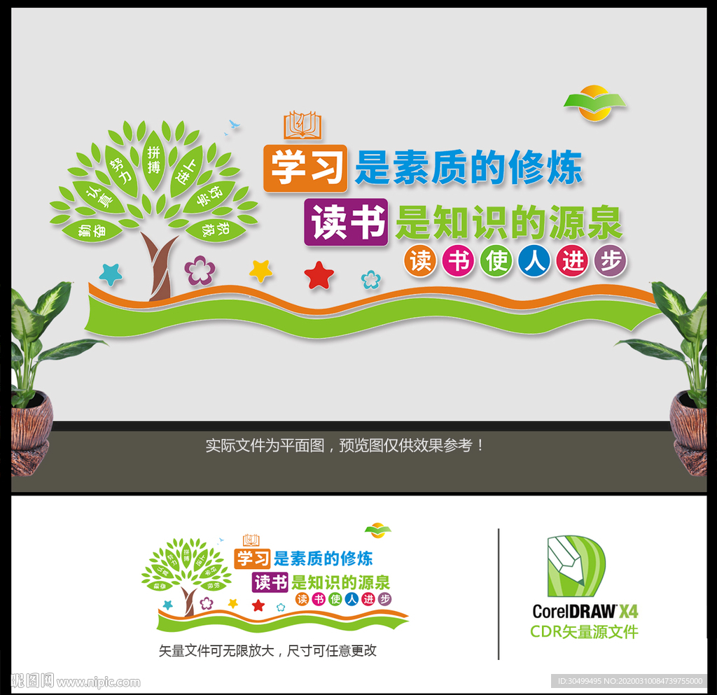 亲子阅读文化墙