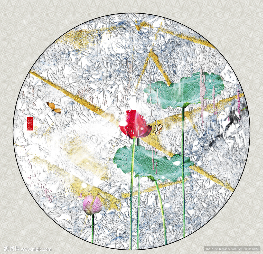 线条纹理饰画