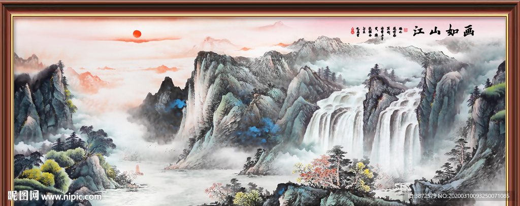 山水画国画山水画