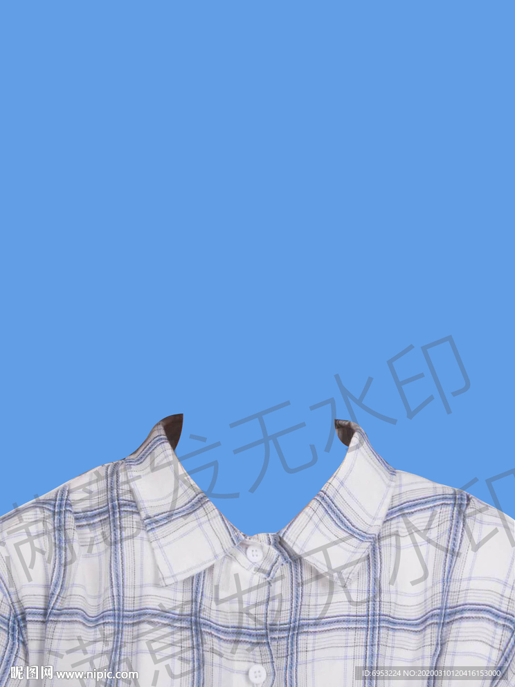 证件照格子衬衫模板