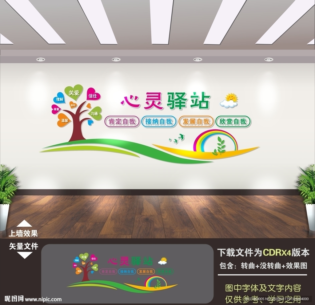 心理咨询形象墙 心理咨询文化墙