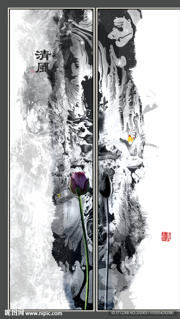 线条纹理饰画