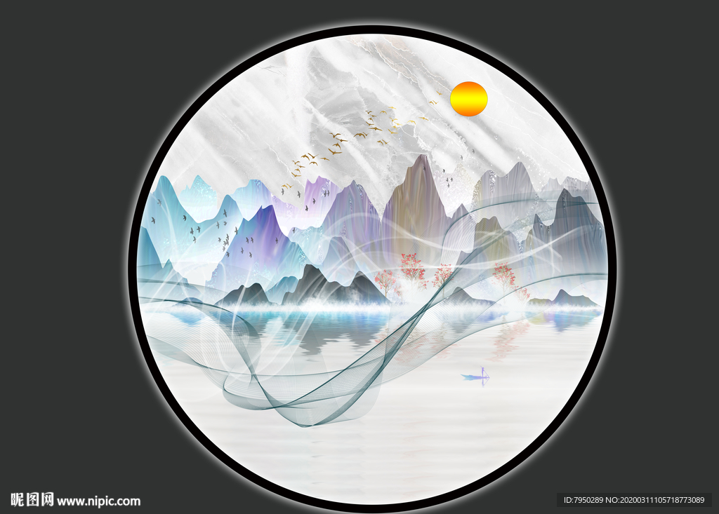 新中式 意境 山水画