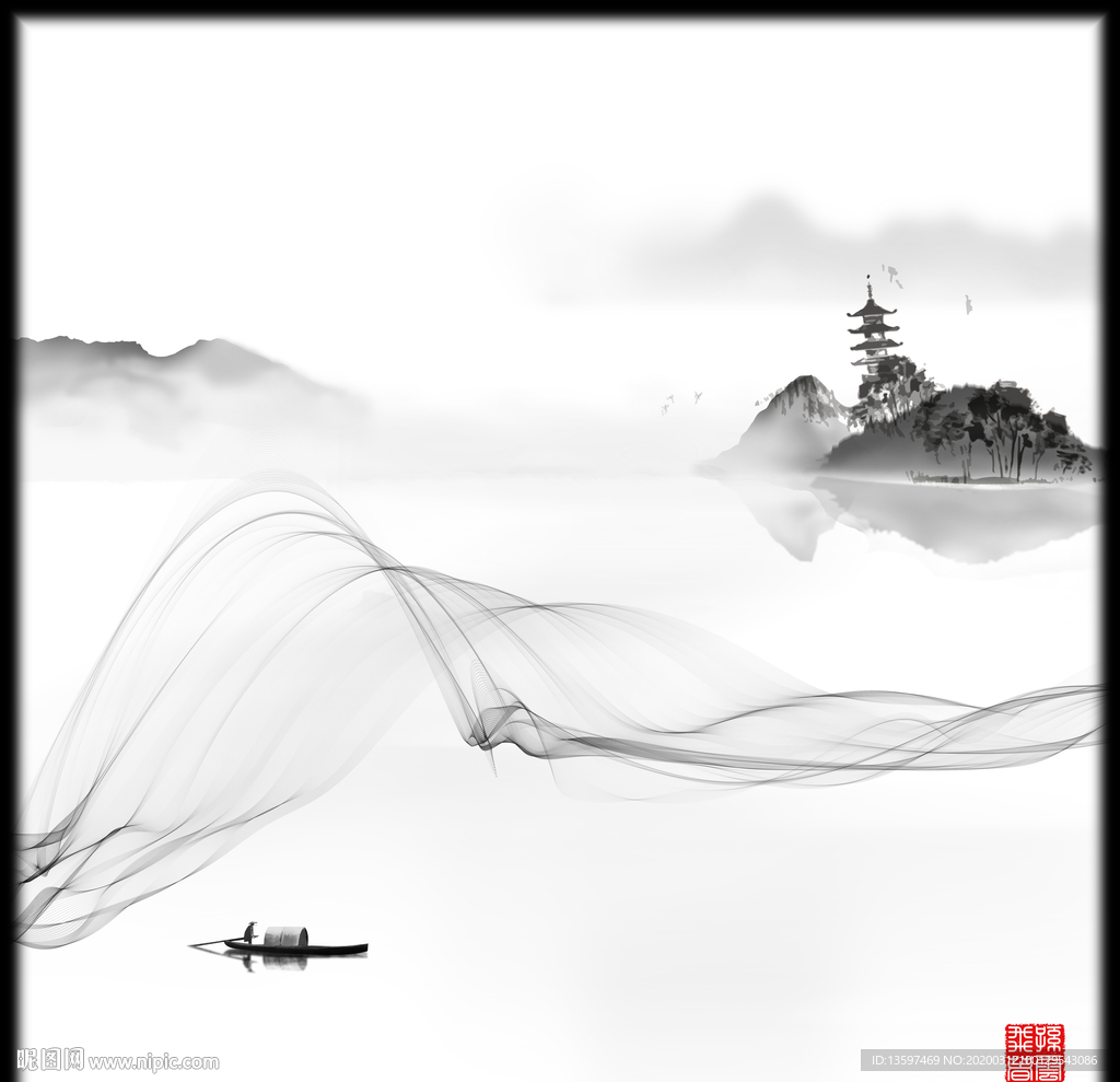 新中式水墨装饰画