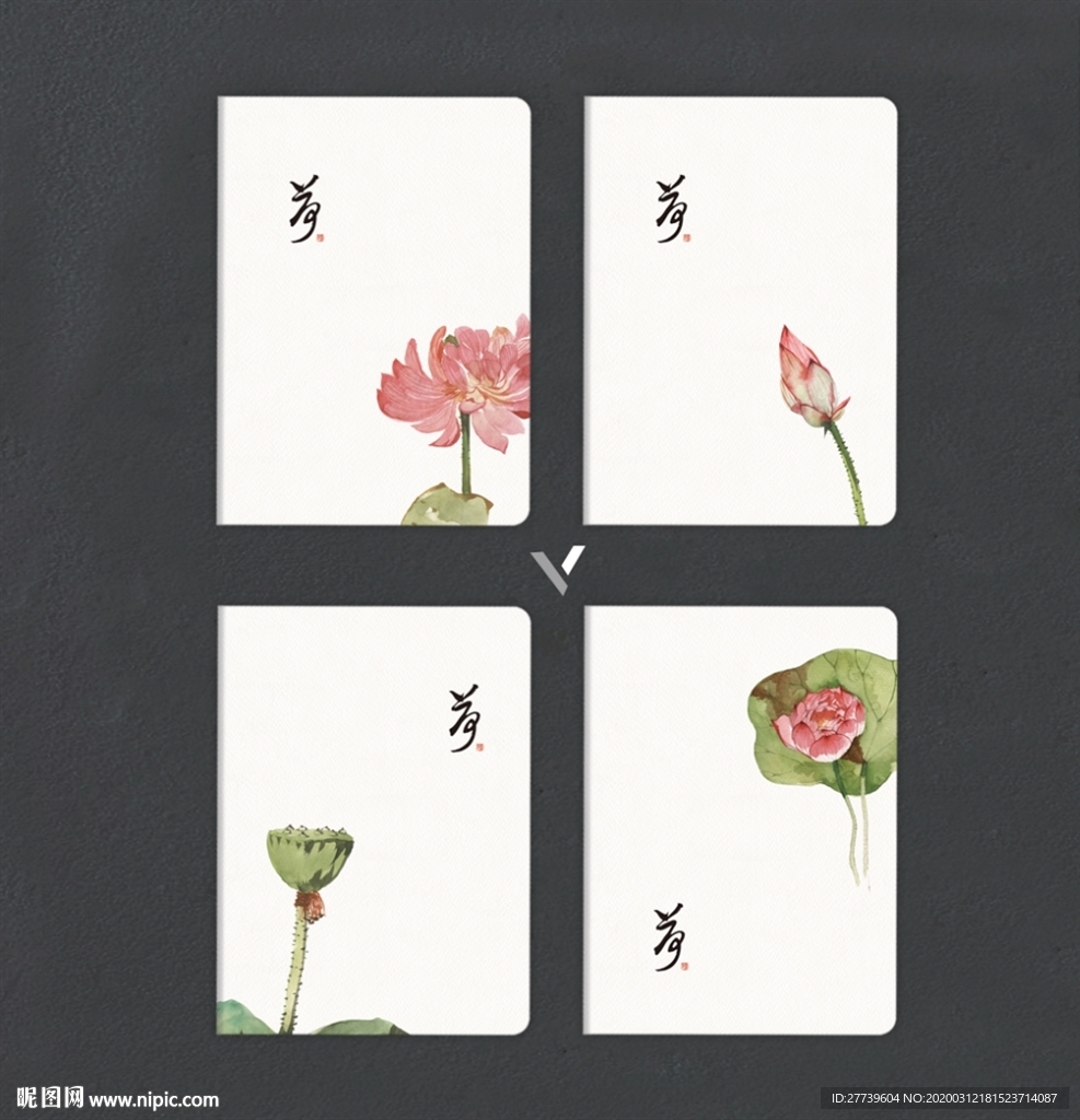 本子封面 荷