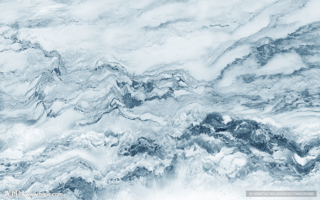 蓝色山水石纹 TIF分层