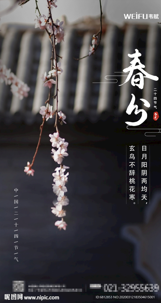 大气二十四节气春分海报