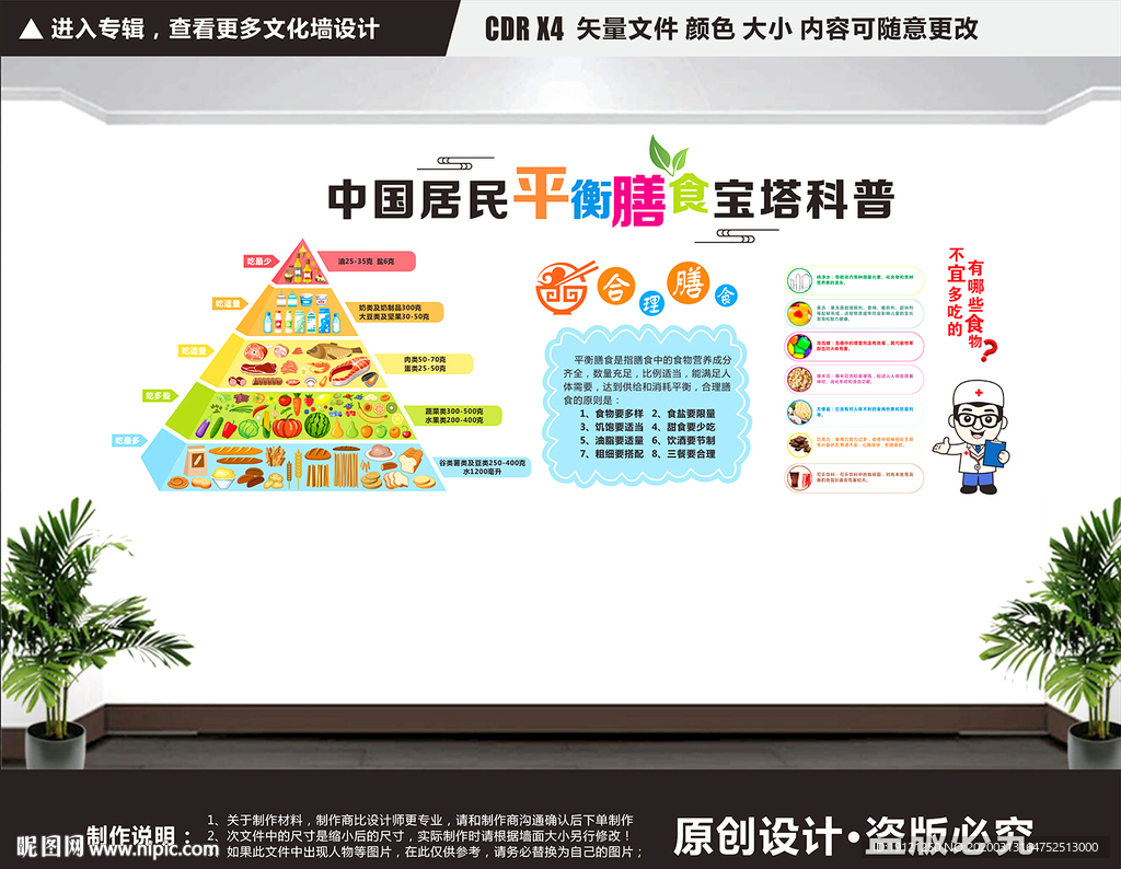 平衡膳食文化墙