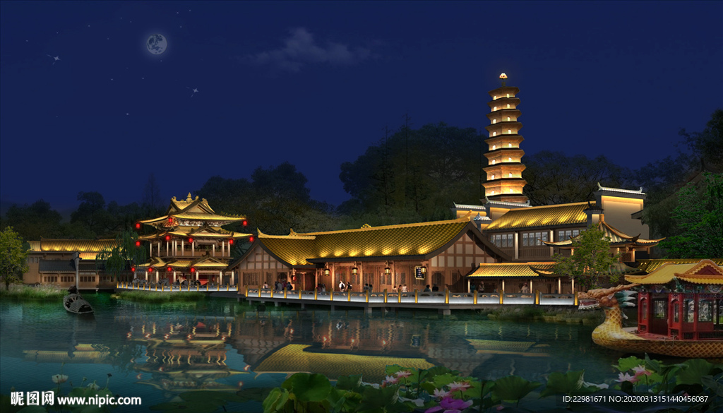 环湖古建亮化