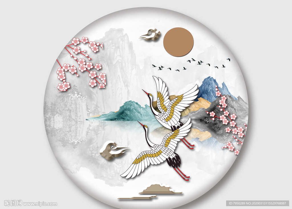 新中式 意境 山水画