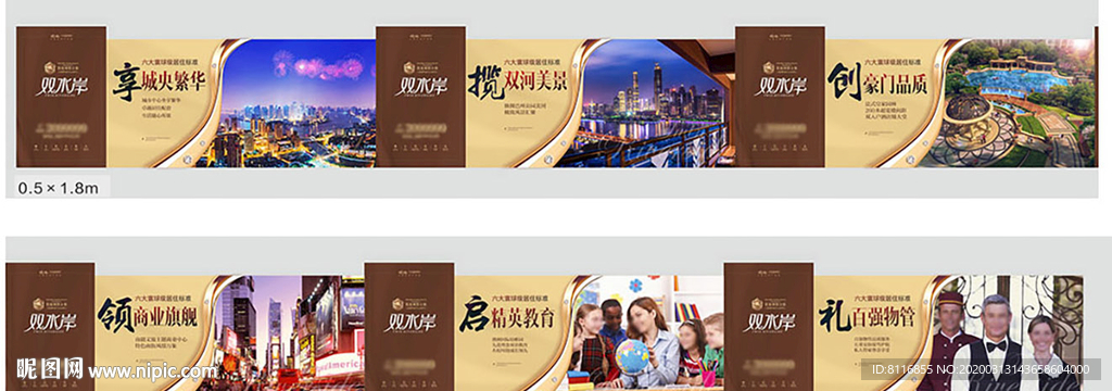 咖啡欧式地产围墙围挡