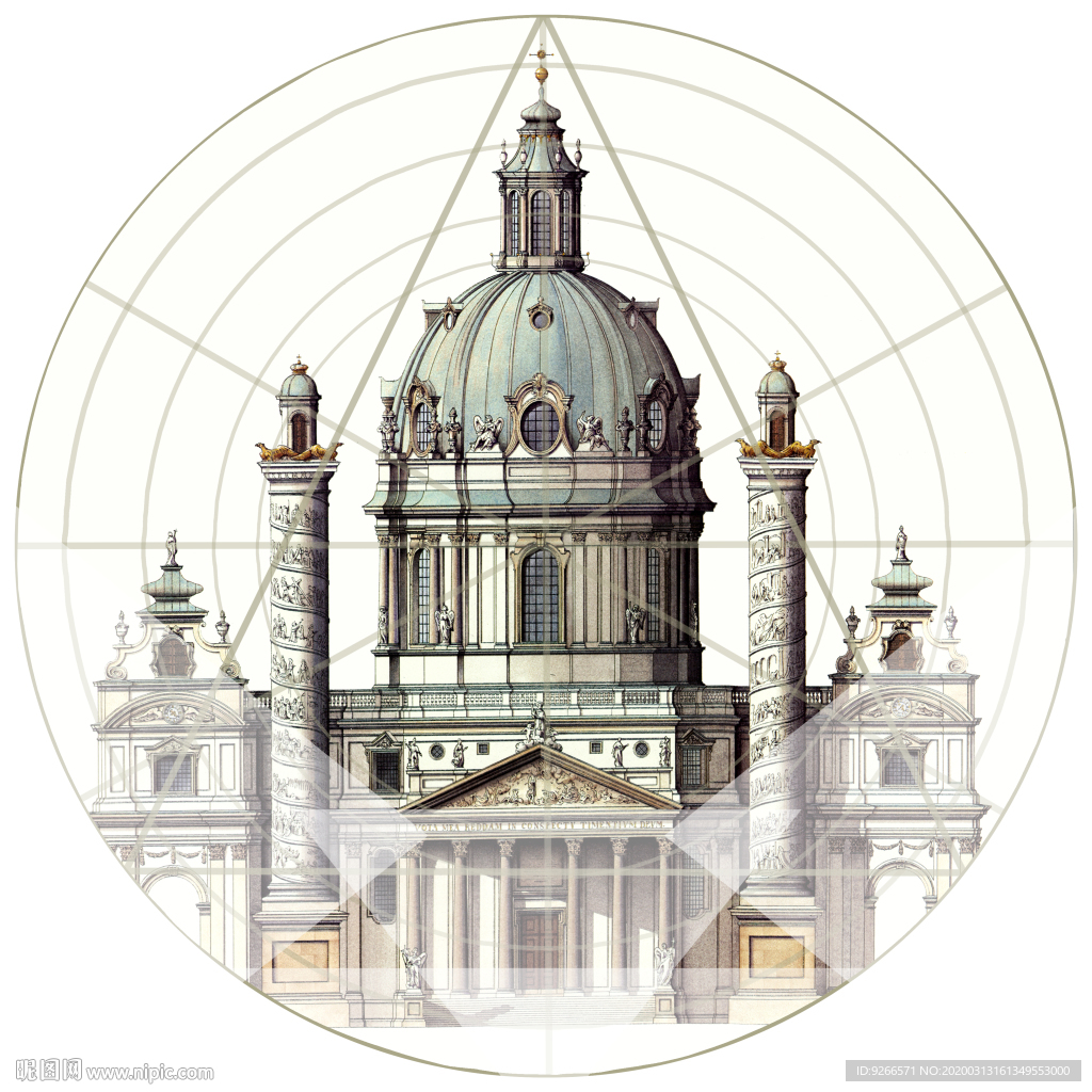 欧式建筑装饰画