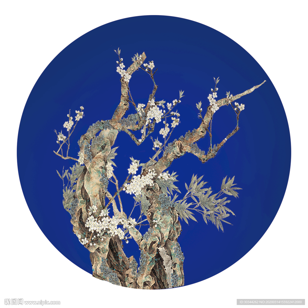 桃花实物立体装饰画画芯