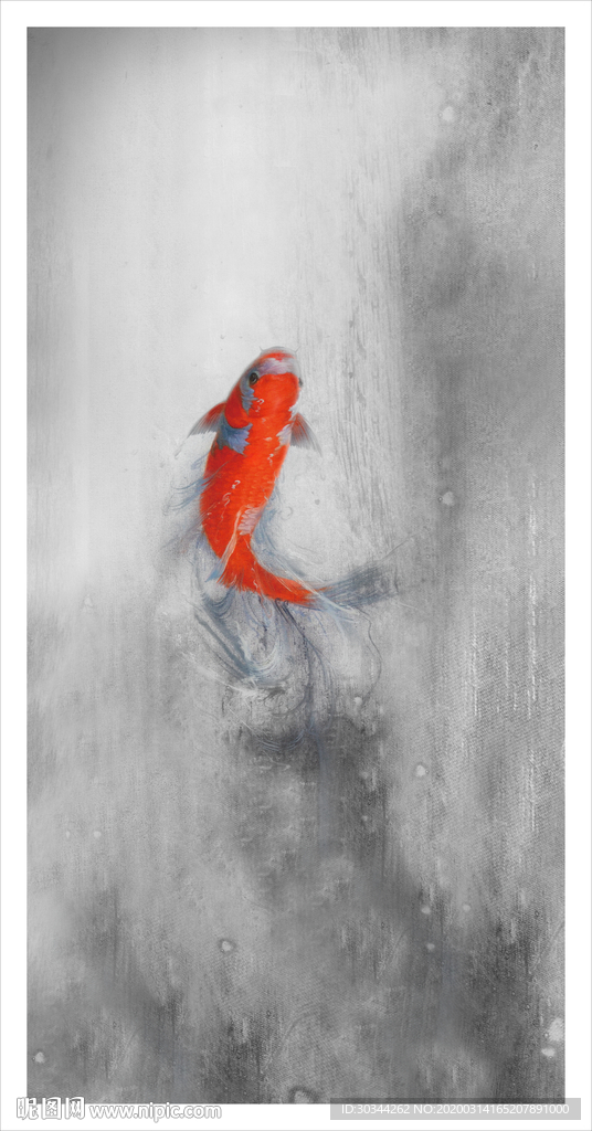 中式装饰画画芯鱼