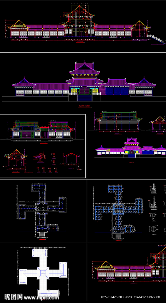 罗汉堂建筑图施工图
