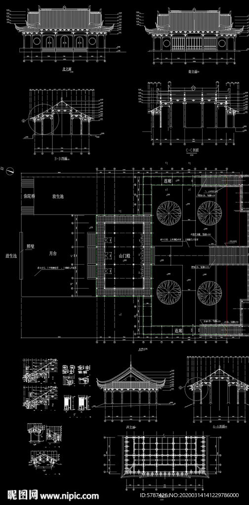 山门古建筑图纸