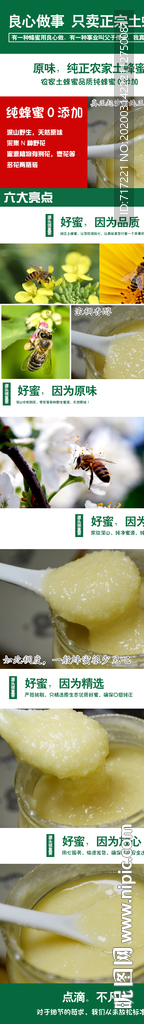 PSD蜂蜜详情页设计