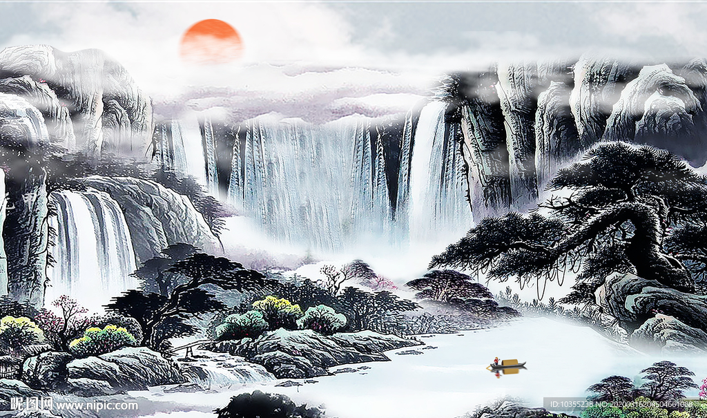 水墨山水画