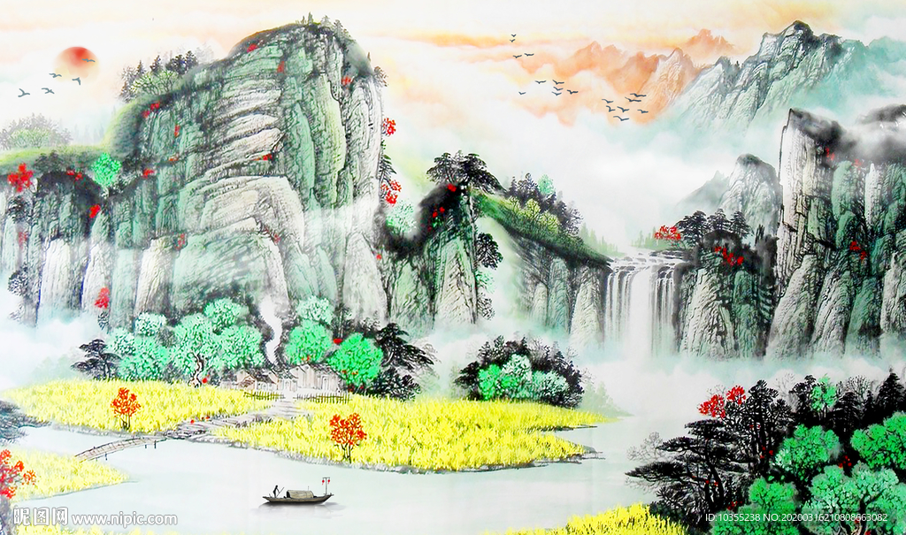 水墨山水画