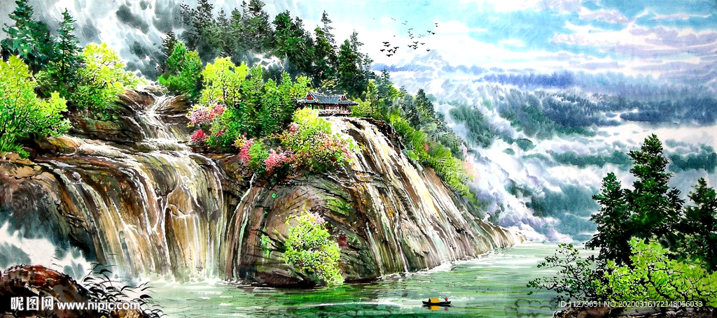 山水风景油画