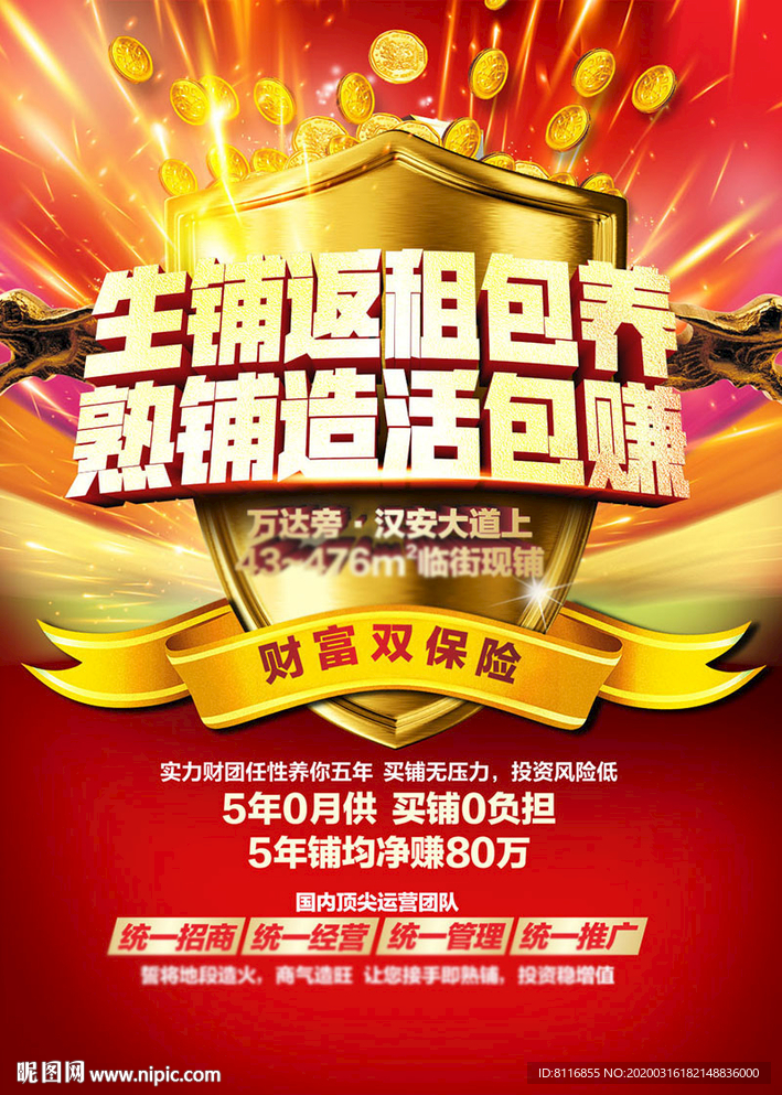 商铺销售海报