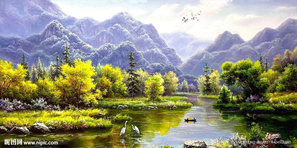 山水风景油画