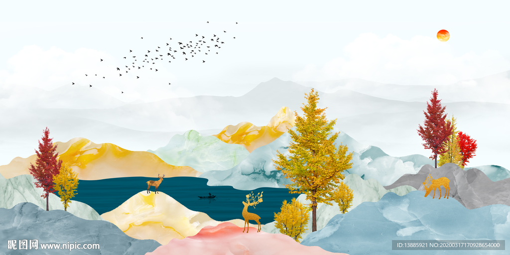 现代山水画