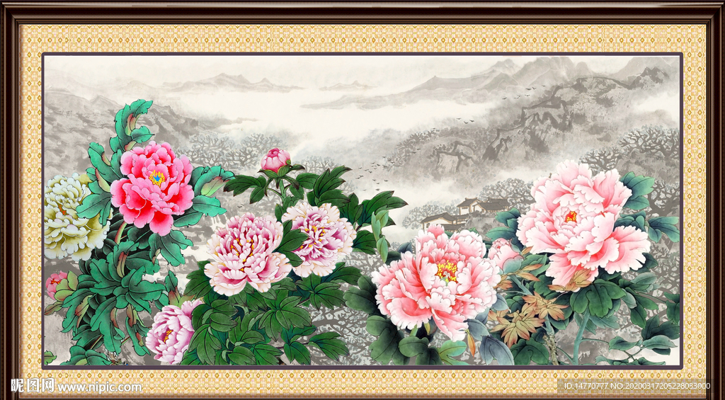 国画牡丹
