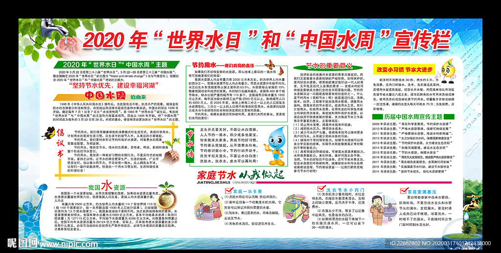 2020年中国水周宣传栏