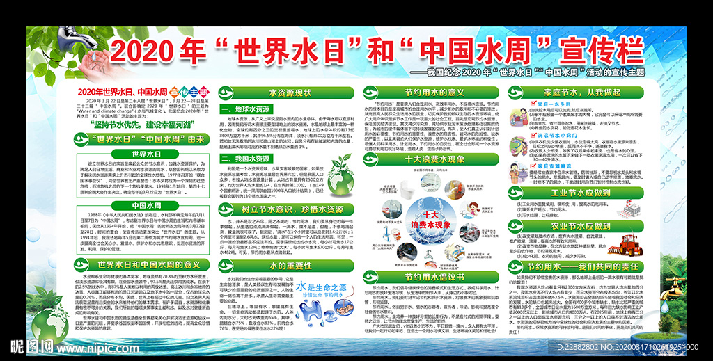 世界水日宣传展板