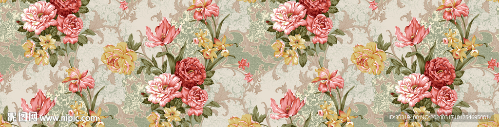 服装数码印花 丝巾印花 欧式