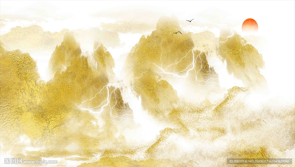 纹理金山